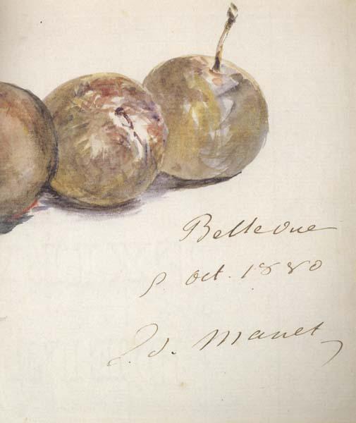 Edouard Manet Lettre avec trois prunes (mk40) oil painting image